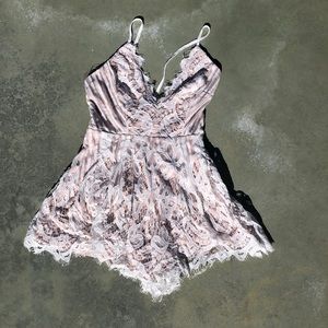 NEVER WORN white lace romper